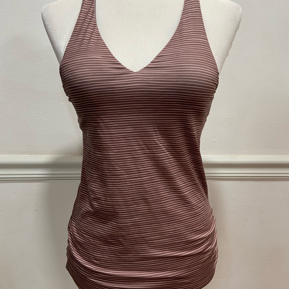 Women's Striped Brown Tank Top